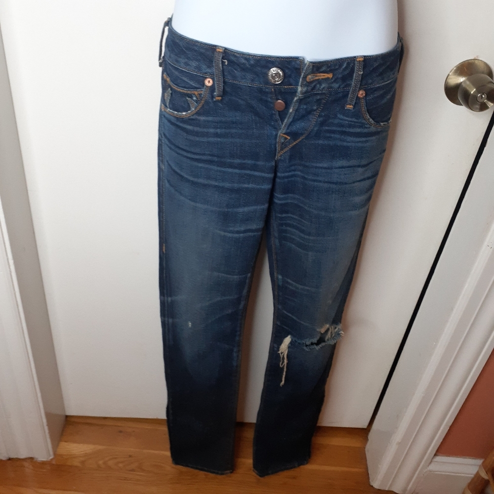 TRUE RELIGION Mid Rise Skinny Jeans Jennie curved Style SZ 26 dark blue